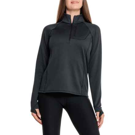 Mountain Hardwear Glacial Trail Shirt - Zip Neck, Long Sleeve in Black