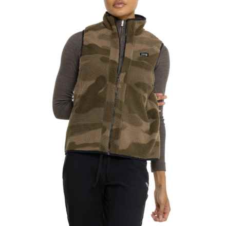 Mountain Hardwear HiCamp Printed Fleece Vest - Full Zip in Darklands Calaveras Camo Print