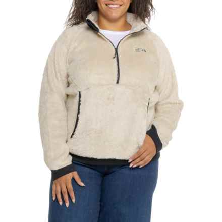 Mountain Hardwear Polartec® High-Loft Fleece Shirt - Zip Neck, Long Sleeve in Wild Oyster