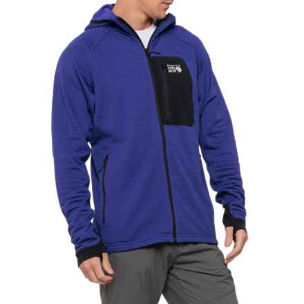 Mountain Hardwear Polartec® Power Grid Full-Zip Hoodie in Klein Blue Heather