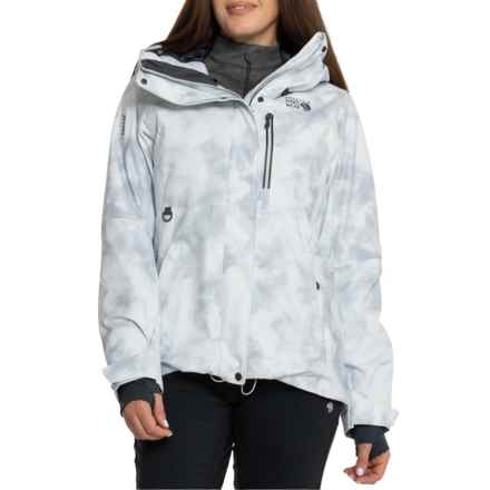 Mountain Hardwear Powder Maven Jacket - Waterproof, Insulated, RECCO® in Glacial Ice Dye Print