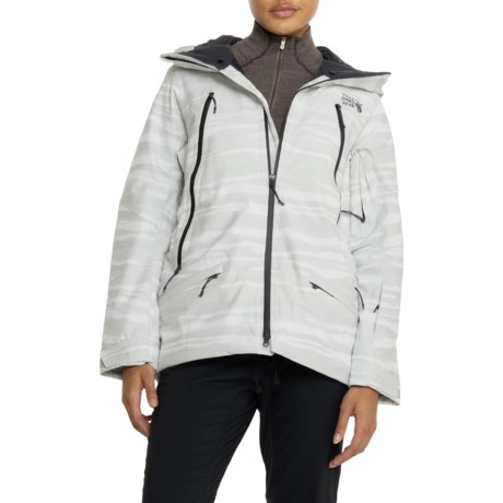 Mountain Hardwear Powder Quest Ski Jacket - Waterproof, Insulated in Glacial Jacquard