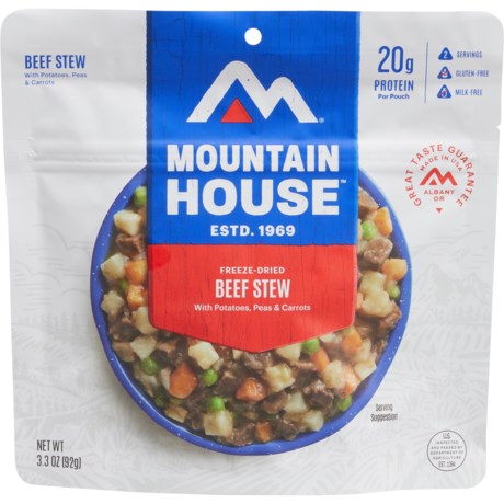 Mountain House Beef Stew Camp Meal - 2 Servings in Multi
