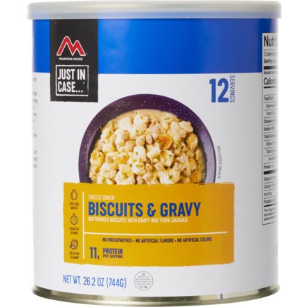 Mountain House Biscuits and Gravy Meal Can - 12 Servings in Multi