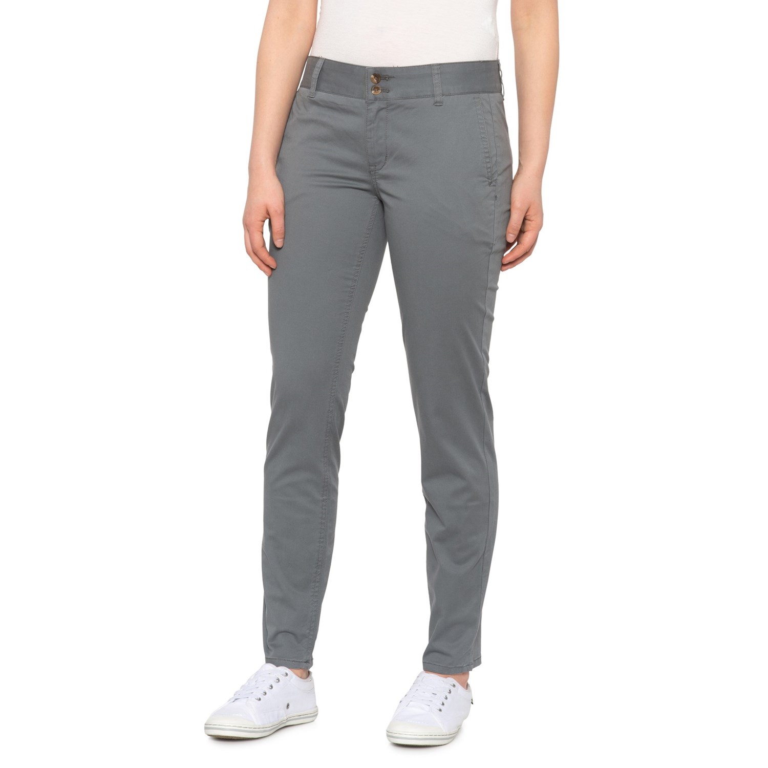 women's gray chino pants