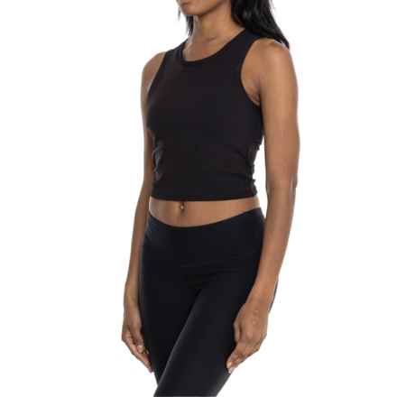 MOVE THEOLOGY Cutout Contour Tank Top in Black