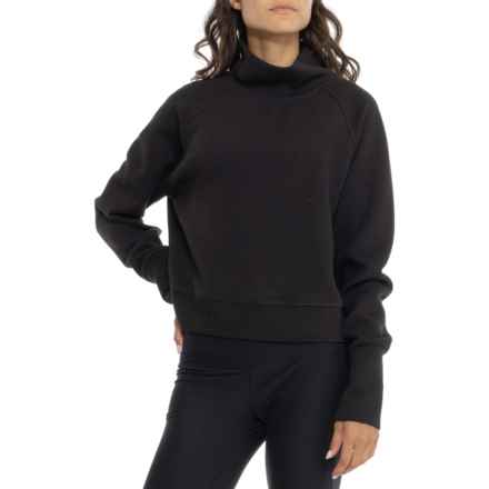MOVE THEOLOGY Weekender Waffle-Knit Mock Neck Shirt - Long Sleeve in Black