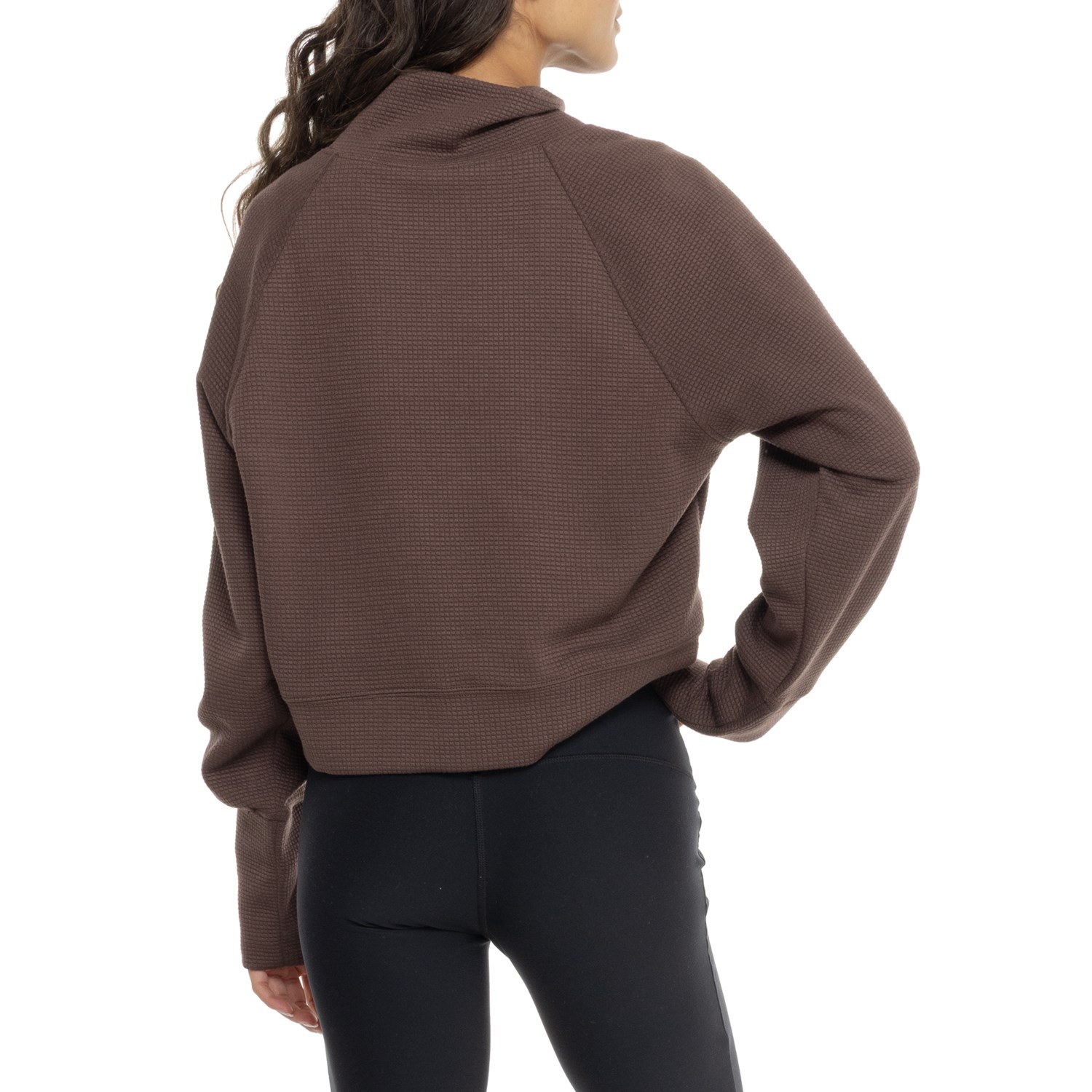 MOVE THEOLOGY Weekender Waffle-Knit Mock Neck Shirt - Long Sleeve