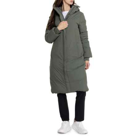 MPG Emanate Maxi RDS Down Long Puffer Jacket - Insulated in Calm Green