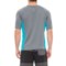 554KR_2 Mr. Swim Charcoal-Turquoise Side-Panel Swim T-Shirt - UPF 50+, Short Sleeve (For Men)