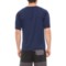 554KD_2 Mr. Swim Navy-Red Contrast Stitching Swim T-Shirt - UPF 50+, Short Sleeve (For Men)