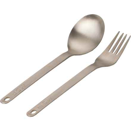 MSR Titan Fork and Spoon Set in Titanium