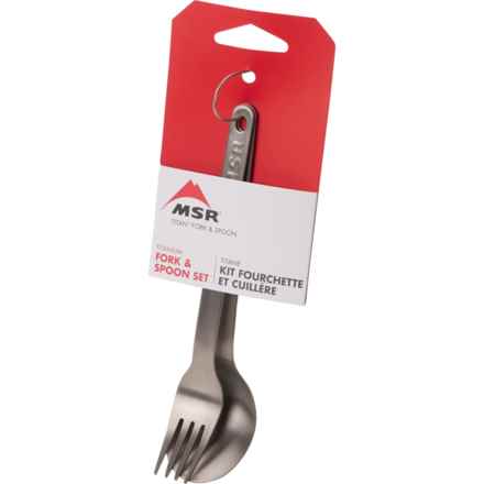 MSR Titanium Fork and Spoon Set in Silver - Closeouts