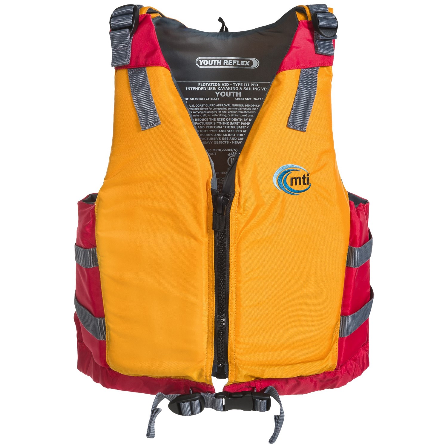 MTI Adventurewear Youth Reflex Type III PFD Life Jacket (For Youth and ...