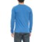 607TA_2 MTL Indigo & Vintage Blue Heather Crew T-Shirt - Long Sleeve (For Men)