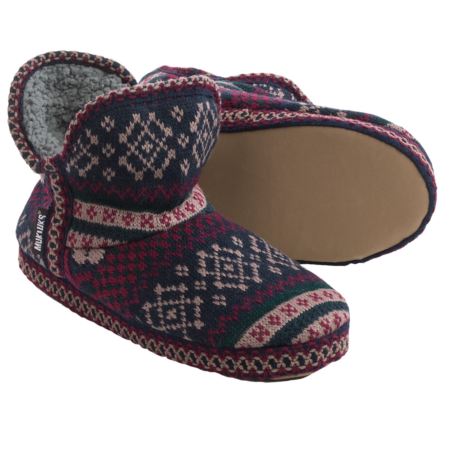 Muk Luks Amira Slippers (For Women) in Folk Fairisle