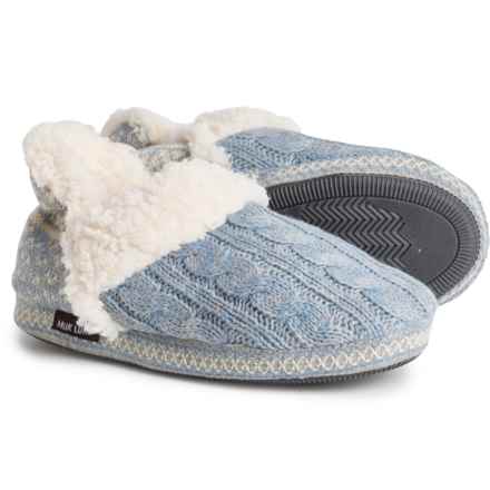 Muk Luks Magdalena Slippers (For Women) in Light Blue