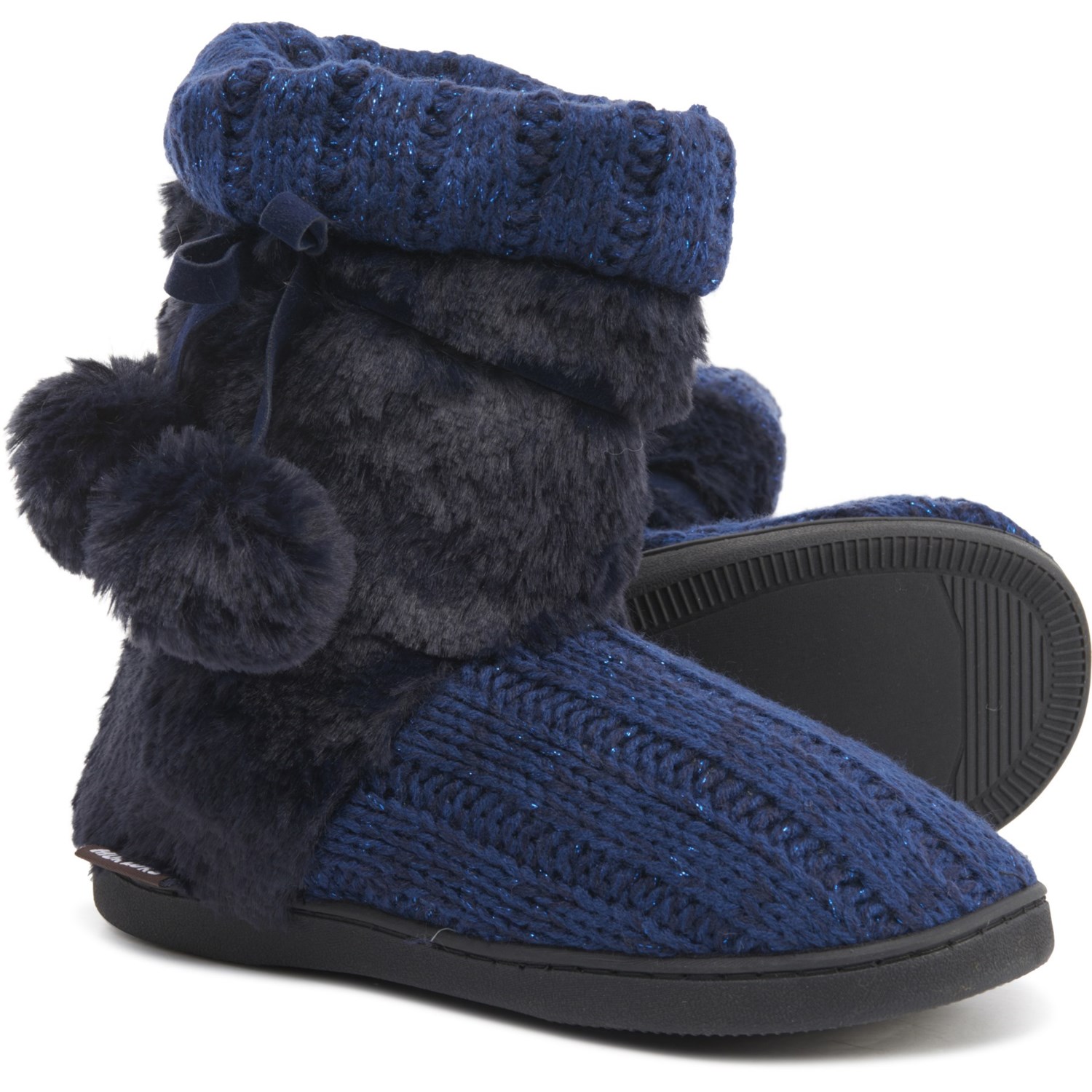 navy boot slippers