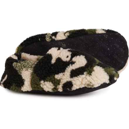 Muk Luks Quilted Sherpa Toggle Bootie Slippers (For Men) in Camo