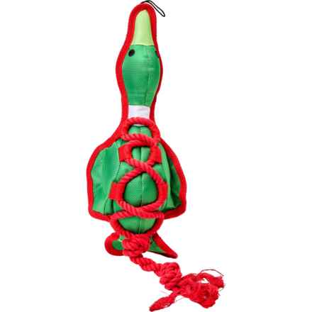 MultiPet Duck Crossrope Dog Toy - Squeaker in Red/Green
