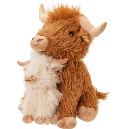 MultiPet Highland Cow Plush Dog Toy - 16”, Built-In Squeaker in Multi