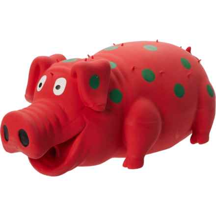 MultiPet Jumbo Globlet Pig Dog Toy - 12” in Red