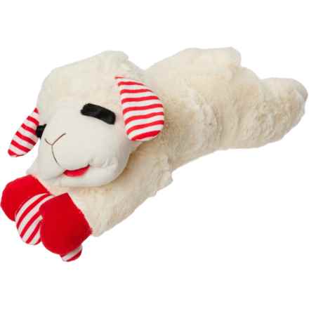 MultiPet Lamb Chop® with Candy Cane Plush Dog Toy - 18”, Squeaker in Candy Cane