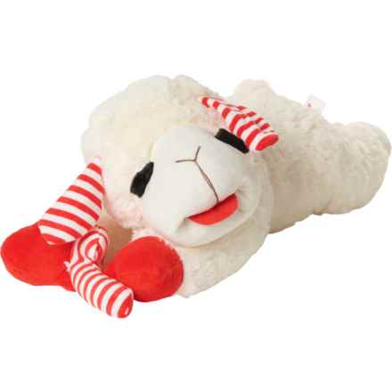 MultiPet Lamb Chop® with Snowflake Plush Dog Toy - 18”, Squeaker in Candy Cane