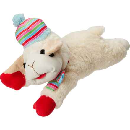 MultiPet Lamb Chop® with Winter Hat and Scarf Dog Toy - 18” in Winter Hat/Scarf