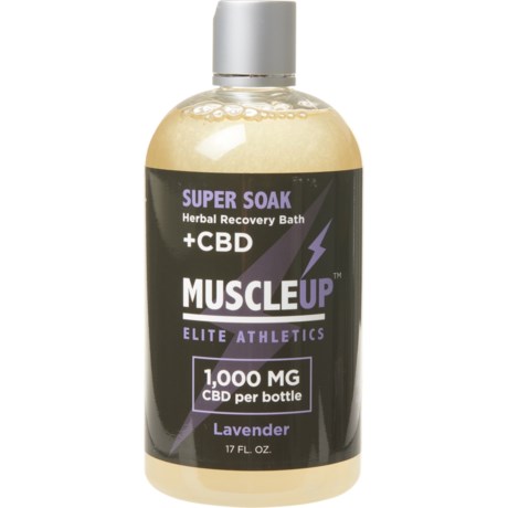 MuscleUp 1000 mg CBD Super Soak Herbal Recovery Bubble Bath - 17 oz. in Lavender