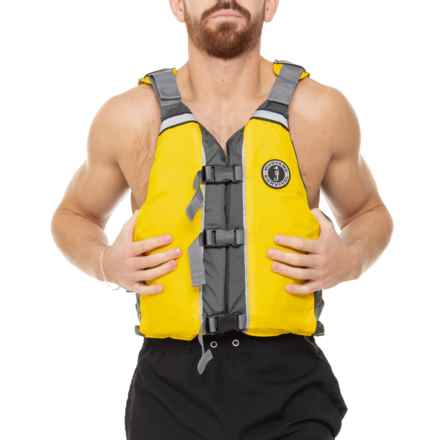 Mustang Survival APF Foam Level 70 PFD Life Jacket (For Men) in Yellow/Grey