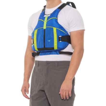 Mustang Survival Cascade Type III PFD Life Jacket (For Men) in Bombay Blue-Lime