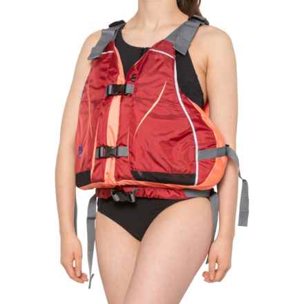 Mustang Survival Moxie Type III PFD Life Jacket (For Women) in Merlot-Coral