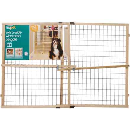 mypet Extra-Wide Wire Mesh Pet Gate in Multi