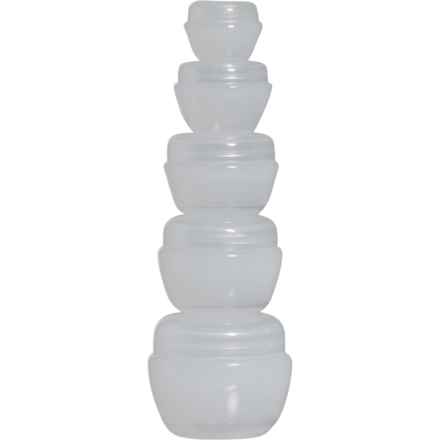MYTAGALONGS Pyramid Travel Jars - Set of 5 in White
