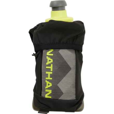 Nathan QuickSqueeze Handheld Water Bottle - 12 oz. in Black/Finish Lime