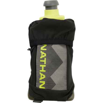 Nathan QuickSqueeze Plus Insulated Handheld Water Bottle - 12 oz. in Black/Finish Lime