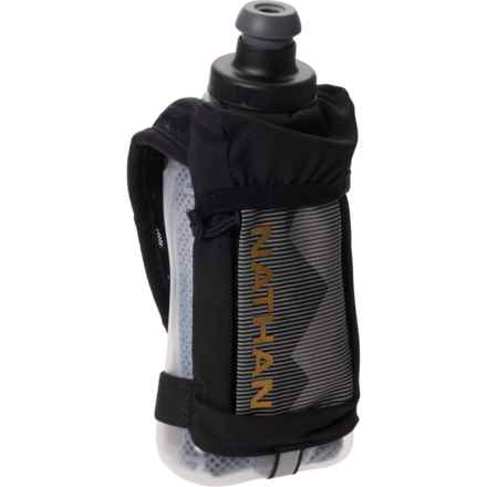 Nathan QuickSqueeze Plus Insulated Handheld Water Bottle - 12 oz. in Black/Gold