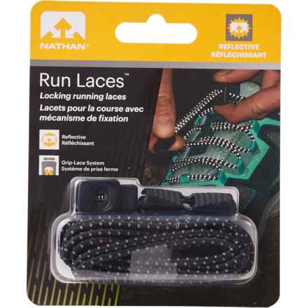Nathan Reflective Run Laces in Black