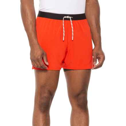 Nathan Sports Front Runner Shorts  - Built-In Liner in Fiery Red