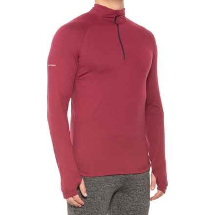 Nathan Tempo Shirt - Zip Neck, Long Sleeve in Maroon