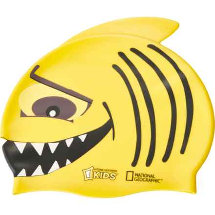 National Geographic Boys and Girls Fish Lids Swim Cap in Yellow