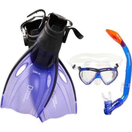 National Geographic Snorkeler Tuna 44 Snorkel Set in Blue/Black - Closeouts