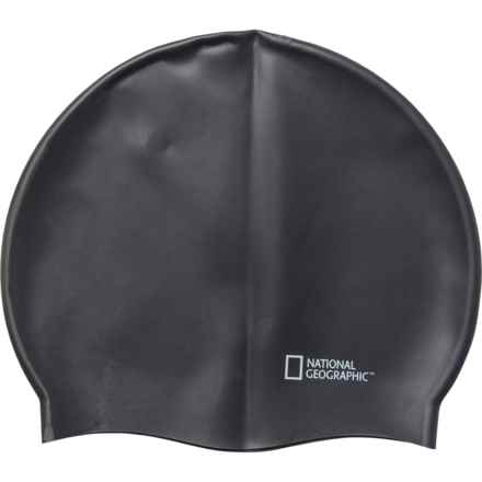 National Geographic Swim Cap (For Men and Women) in Black - Closeouts