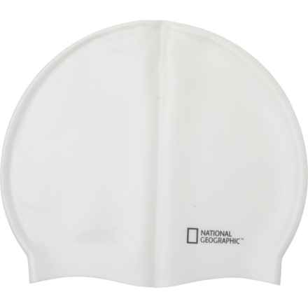 National Geographic Swim Cap (For Men and Women) in White - Closeouts