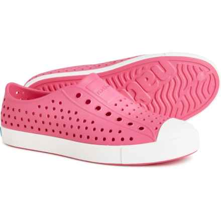 NATIVE Boys and Girls Jefferson Shoes - Slip-Ons in Hwdpnk/Shlwht