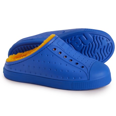 NATIVE Boys Cozy Jefferson Shoes - Slip-On, Open Back in Uvbl/Uvbl/Spcyyl