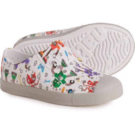 NATIVE Boys Jefferson Sugarlite® Print Shoes - Slip-Ons in Shlwht/Mstgry/Rnctrobud