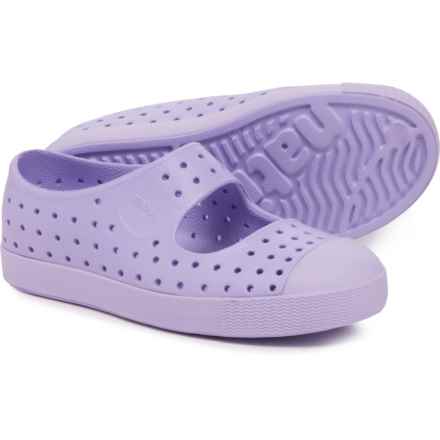 NATIVE Girls Jefferson Juniper Mary Jane Shoes - Slip-Ons in Healing Purple/Taro Purple
