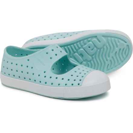 NATIVE Girls Jefferson Juniper Mary Jane Shoes - Slip-Ons in Piedmont Blue/Coastal Blue